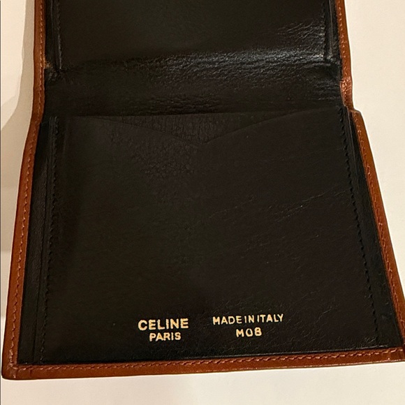 Celine Kisslock Black and Brown Leather Wallet - Picture 10 of 14